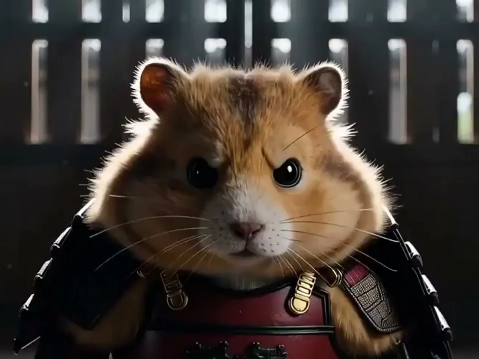 Hamster in Superhero Armor