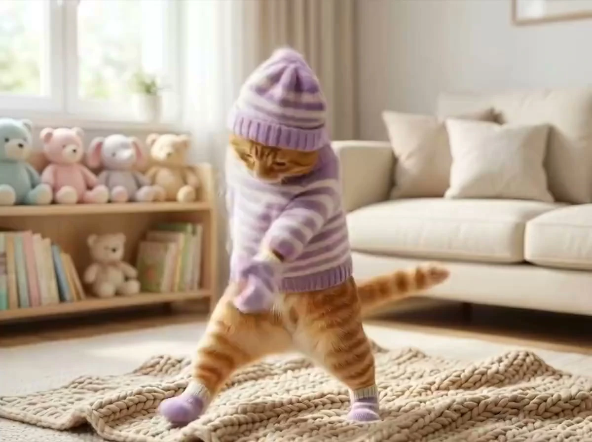 Cat in a Sweater, Dancing